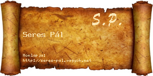 Seres Pál névjegykártya